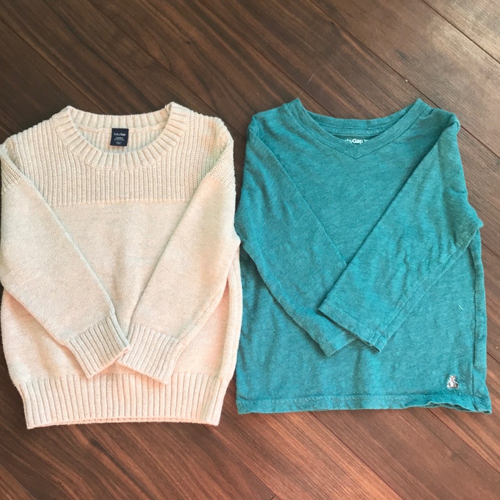 BabyGap sweater and long sleeve